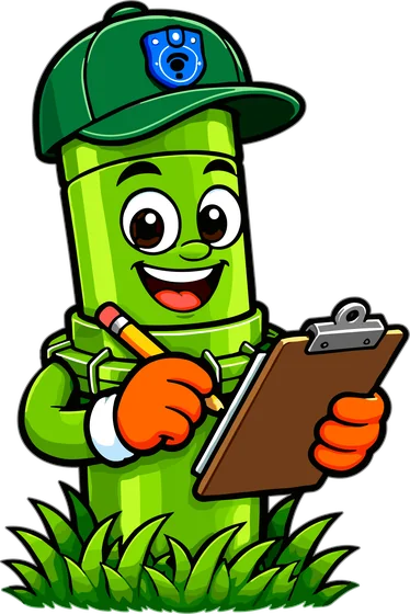 Rocky taking notes on a clipboard